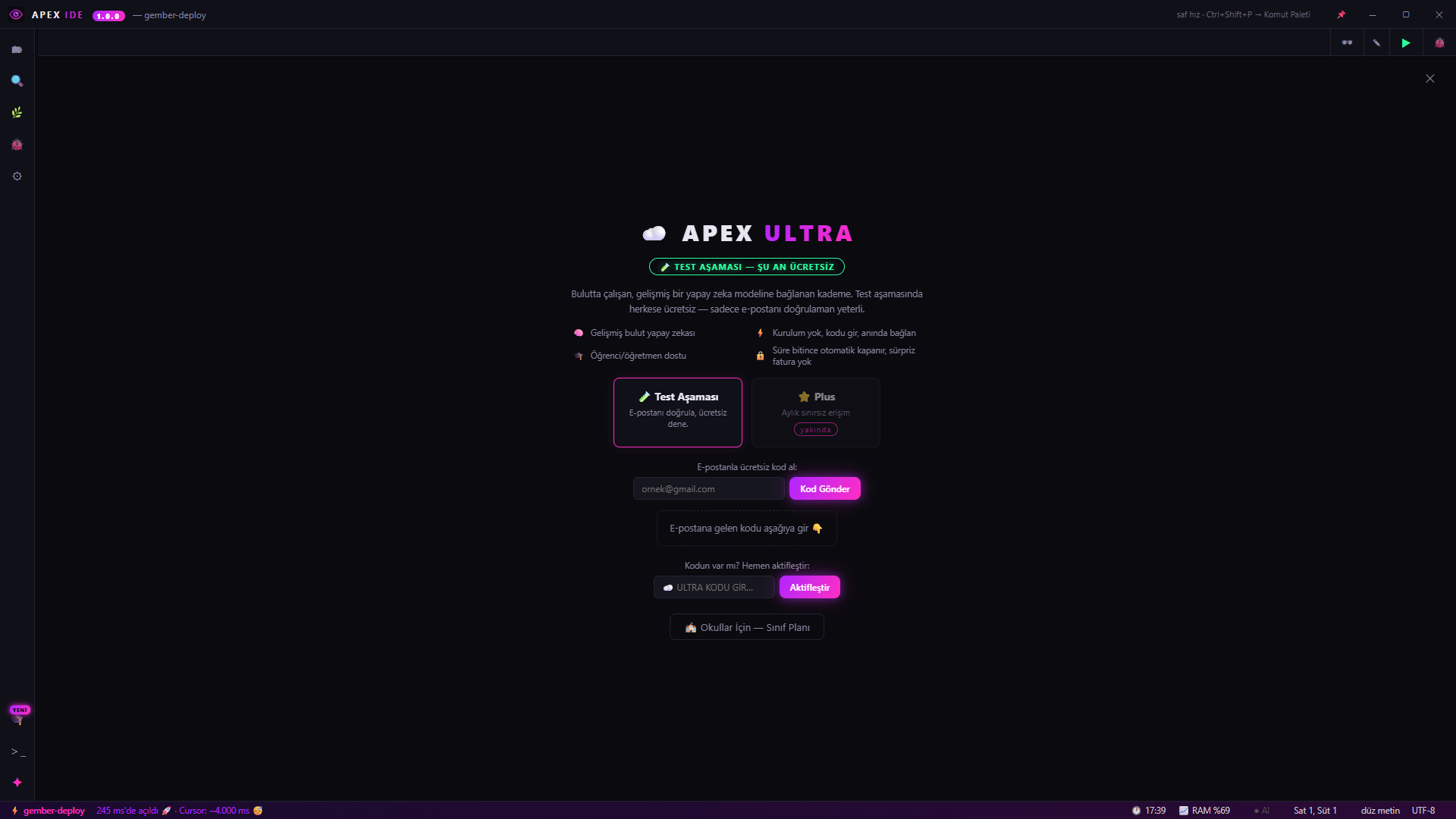Apex IDE — Apex AI paneli