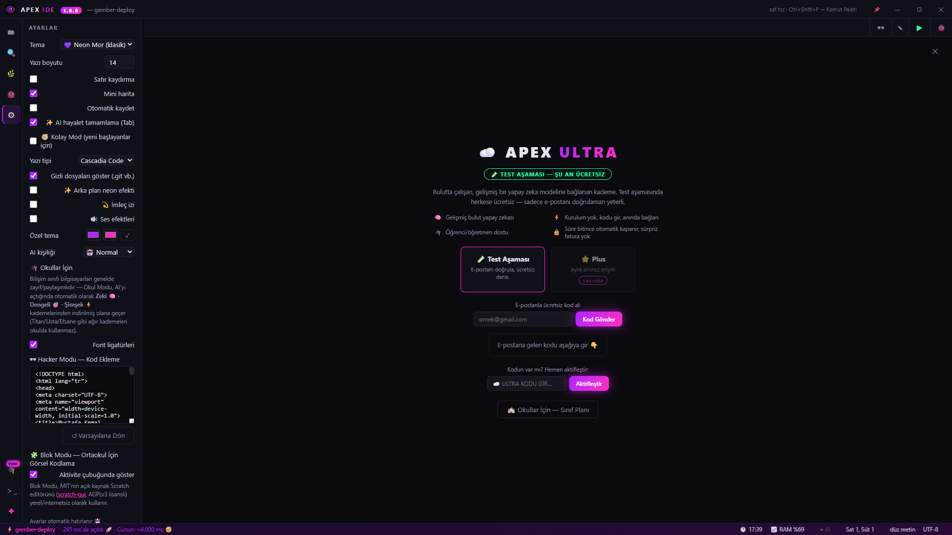 Apex IDE — Apex Ultra